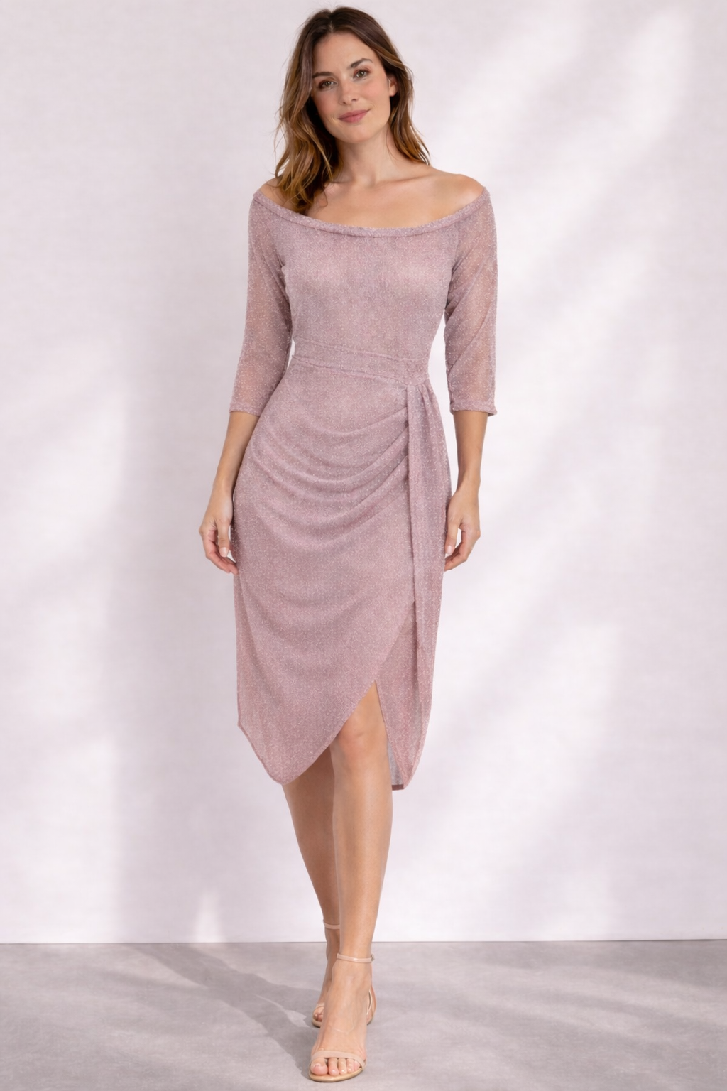 Ornella | Elegant Off-Shoulder Dress with Flowing Silhouette — additional view 7