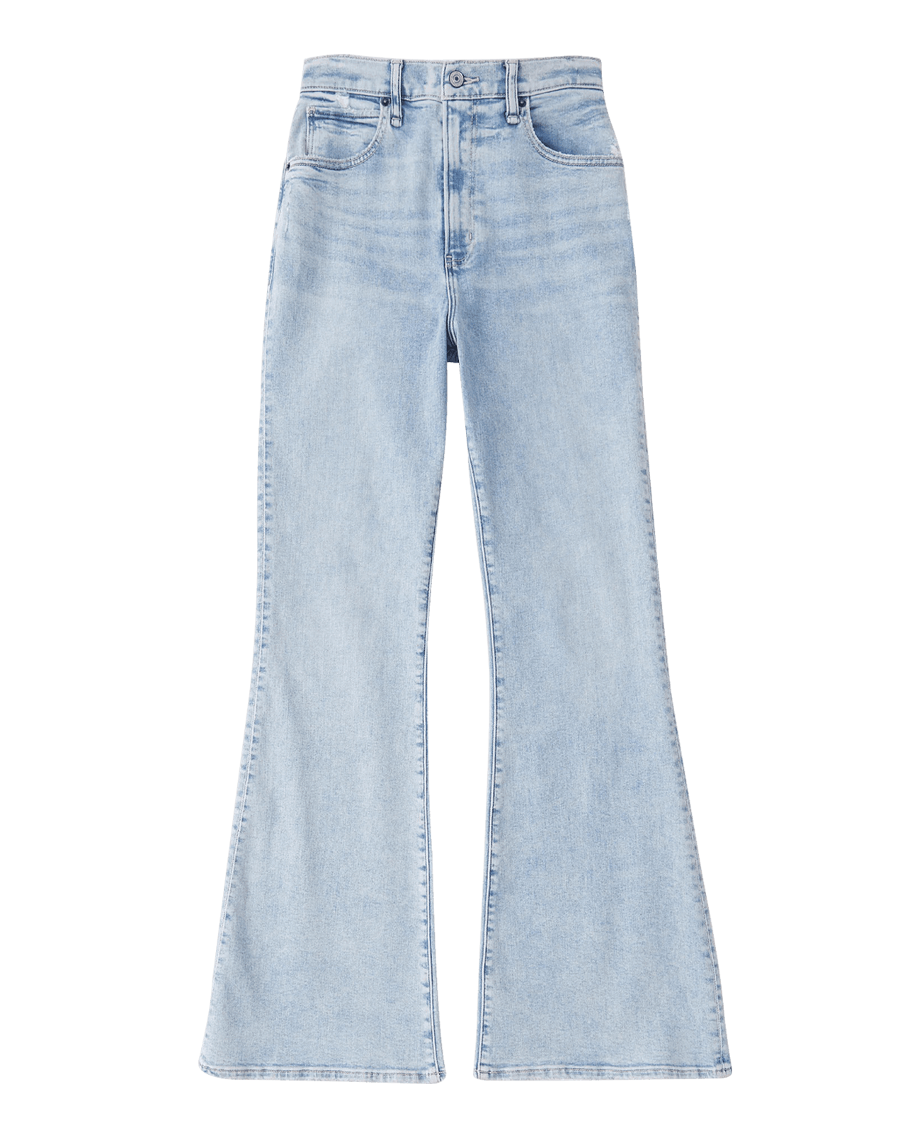 Jean évasé allongé taille haute