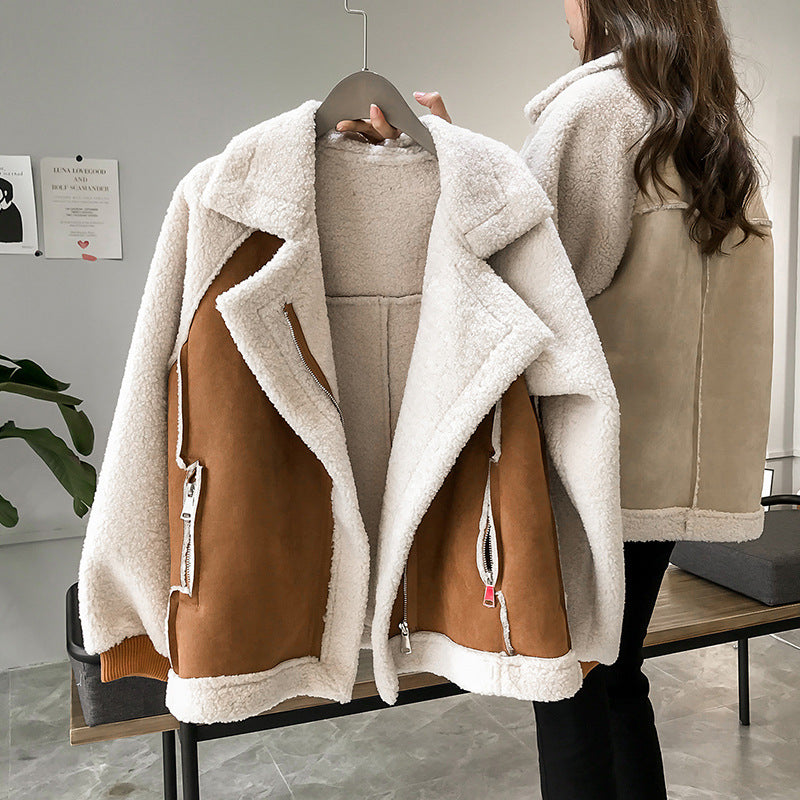 Tirelle | Faux Shearling Coat Oversized Turn-Down Collar