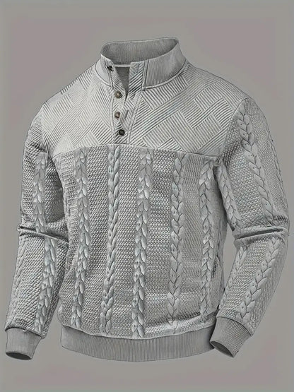 Men's Button Jumper, Knitted Sweater - view 10