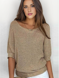 Monserath | Gold Crew Neck Jumper
