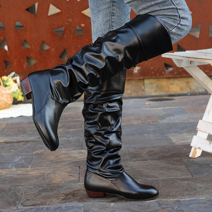 Women's Slouched Knee-High Boots - view 8