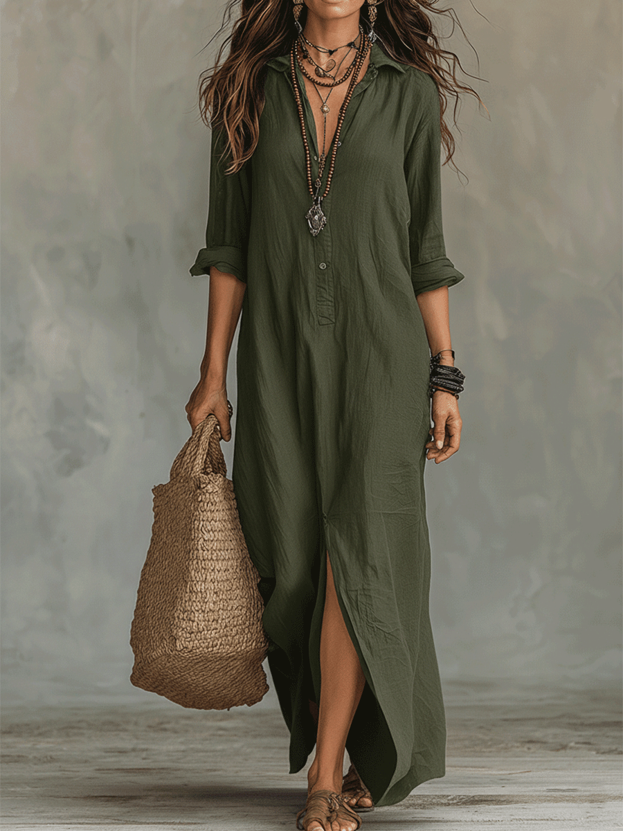 Solenne Green dresses - front view