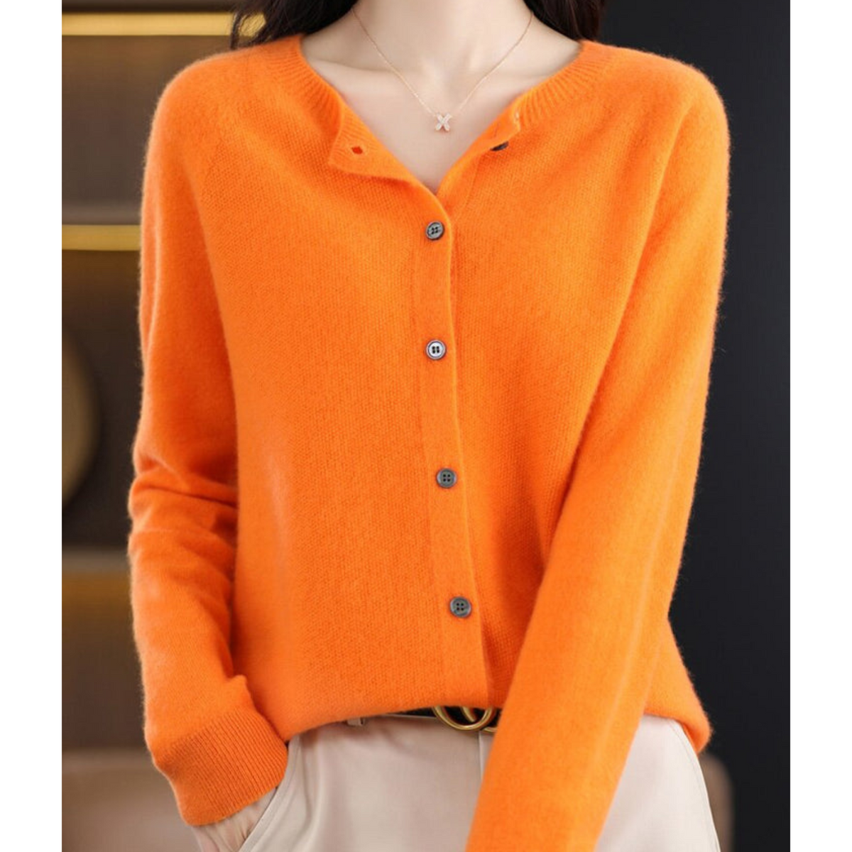 Women's Cashmere Cardigan, Knitted - view 8