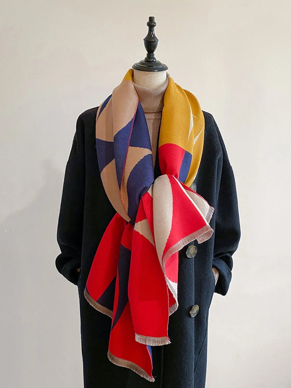 Women's Reversible Cashmere Scarf, Winter Wrap - view 5