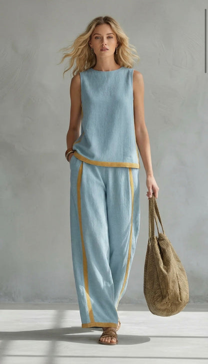 Leila co-ord set - Blue front
