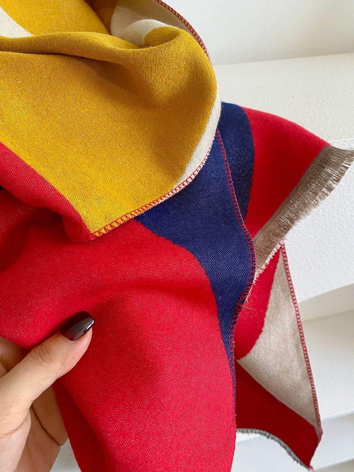 Women's Reversible Cashmere Scarf, Winter Wrap - view 9