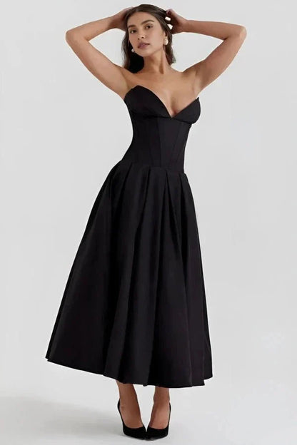 Solvera | Women's Corset Bodice Midi Dress — image 3