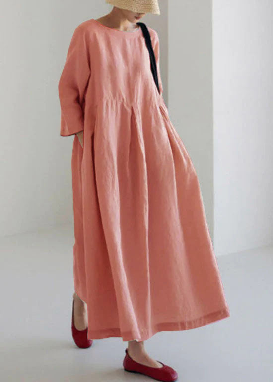 Saramine | Patchwork Cotton Midi Dress with Side Pockets — image 3