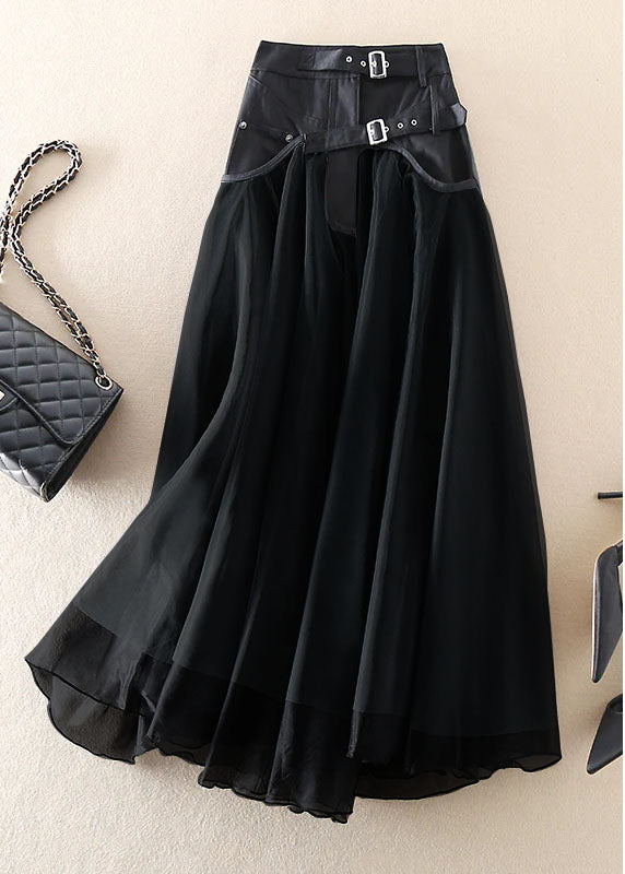 Tulseria | Women's Patchwork Tulle Midi Skirt — image 2