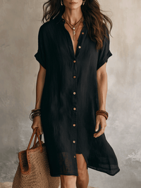 Norae | Relaxed linen boho midi dress