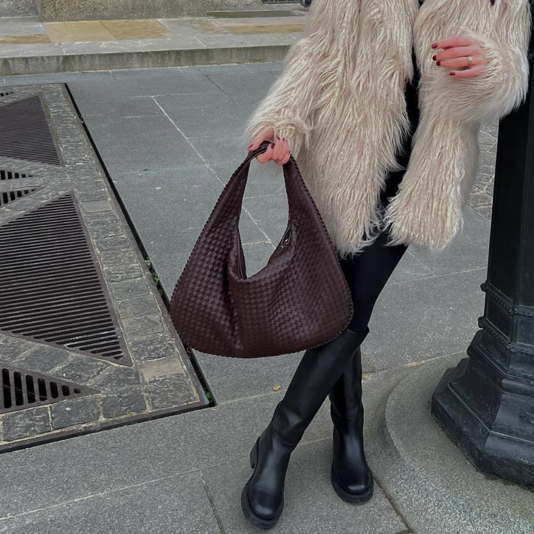 Bernaia | Woven Moon Bag