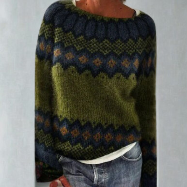 Women's Relaxed Knit Jumper, Knitted Sweater