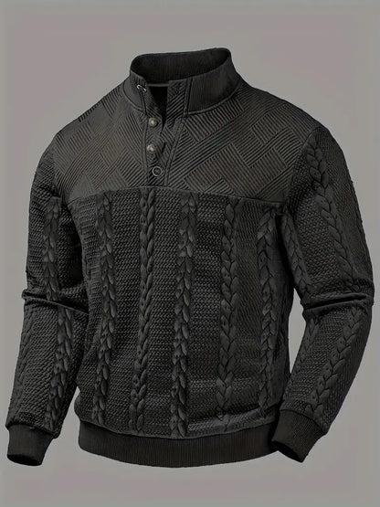 Men's Button Jumper, Knitted Sweater - view 7