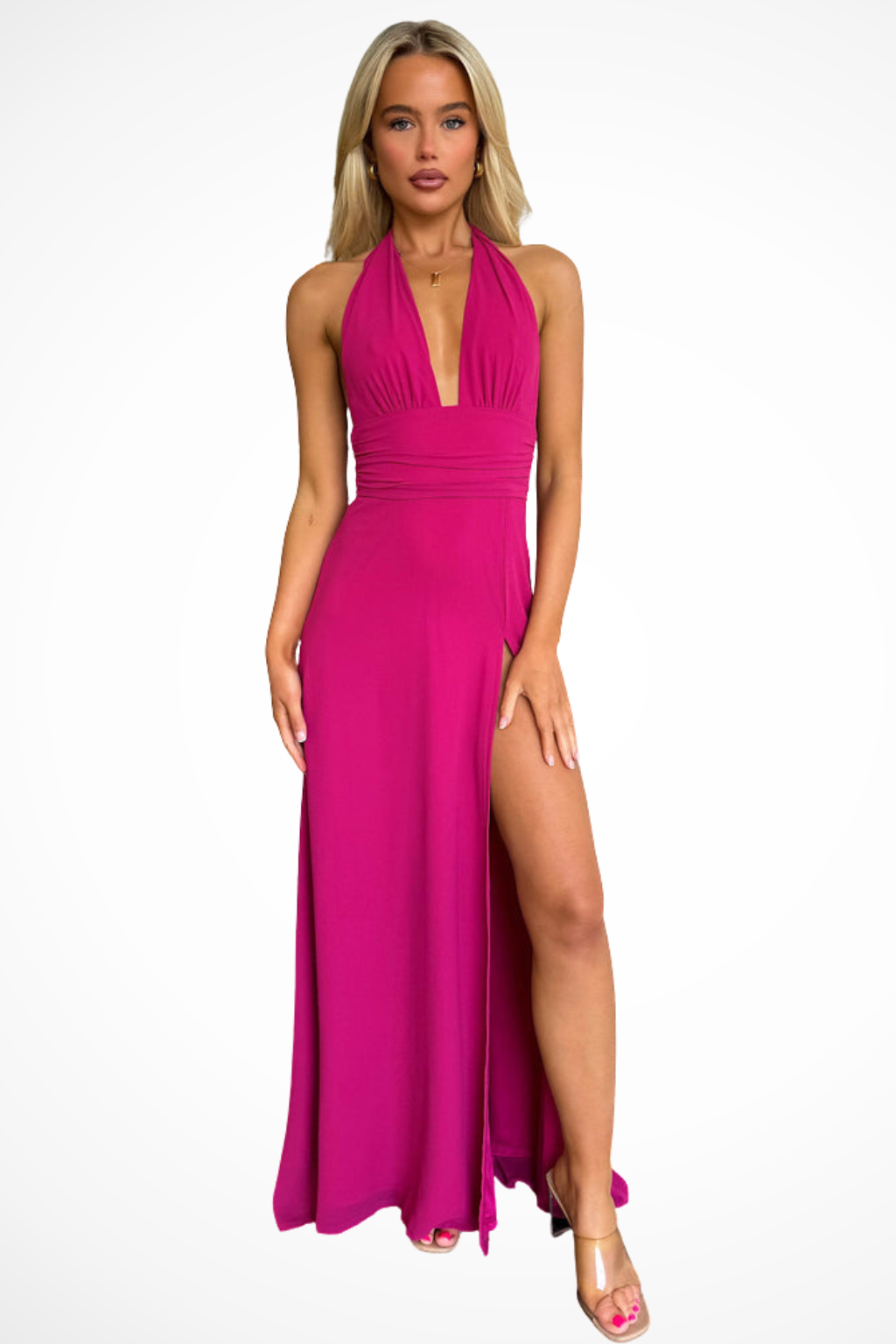 Belanne — maxi dress hot pink