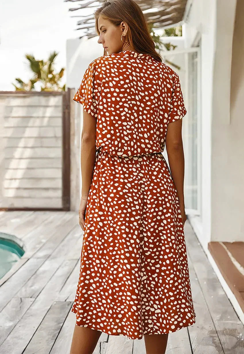 Corvelle dress waist tie detail