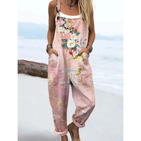 Thessane | Jumpsuit Floral Print Boho Wide-Leg Summer