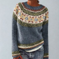 Women's Relaxed Knit Jumper, Knitted Sweater
