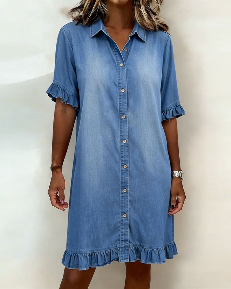 yvanna blue dress - front view