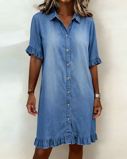 yvanna blue dress - front view