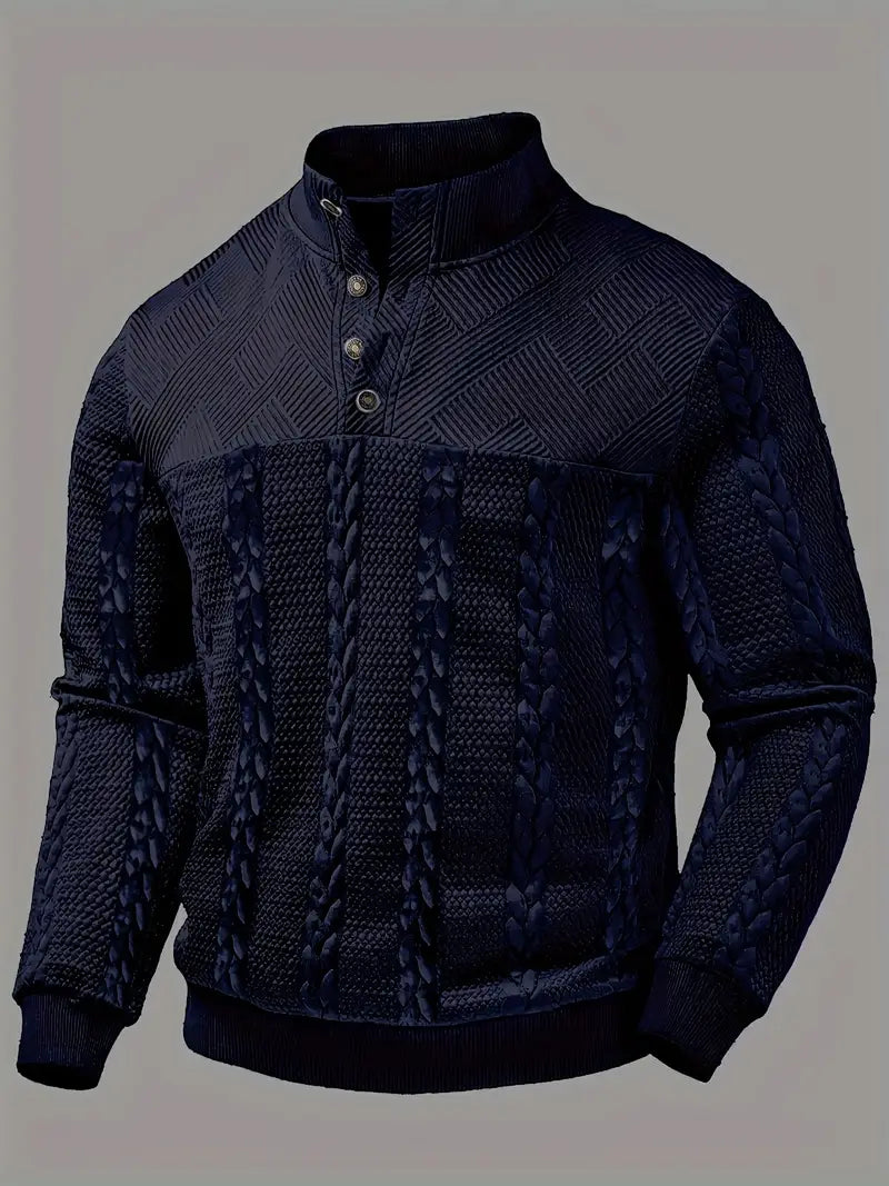 Men's Button Jumper, Knitted Sweater - view 9