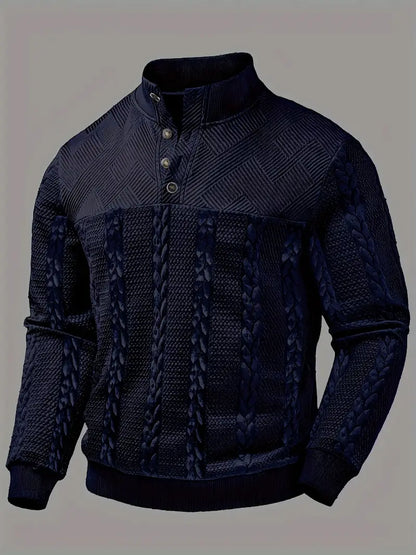 Men's Button Jumper, Knitted Sweater - view 9