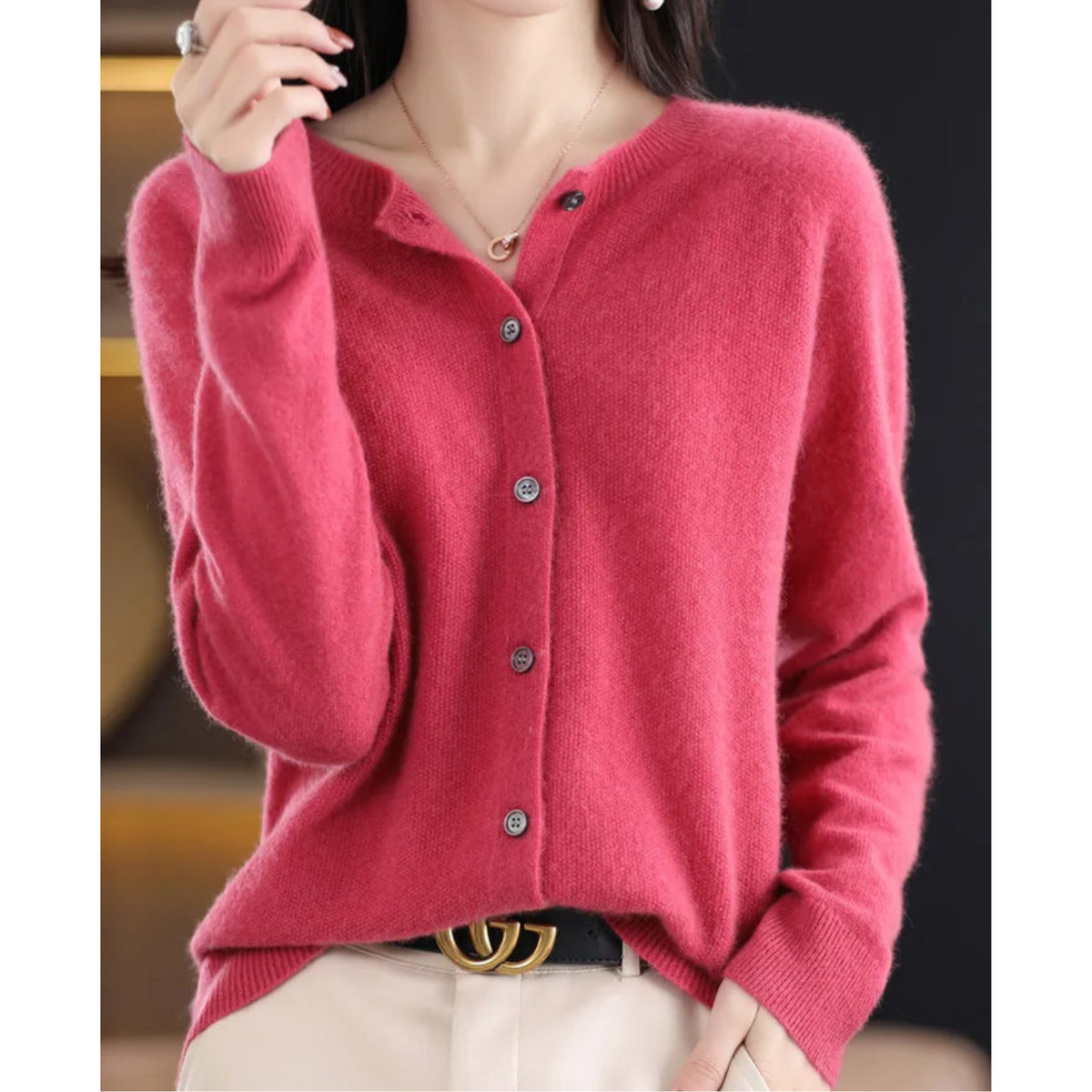 Women's Cashmere Cardigan, Knitted