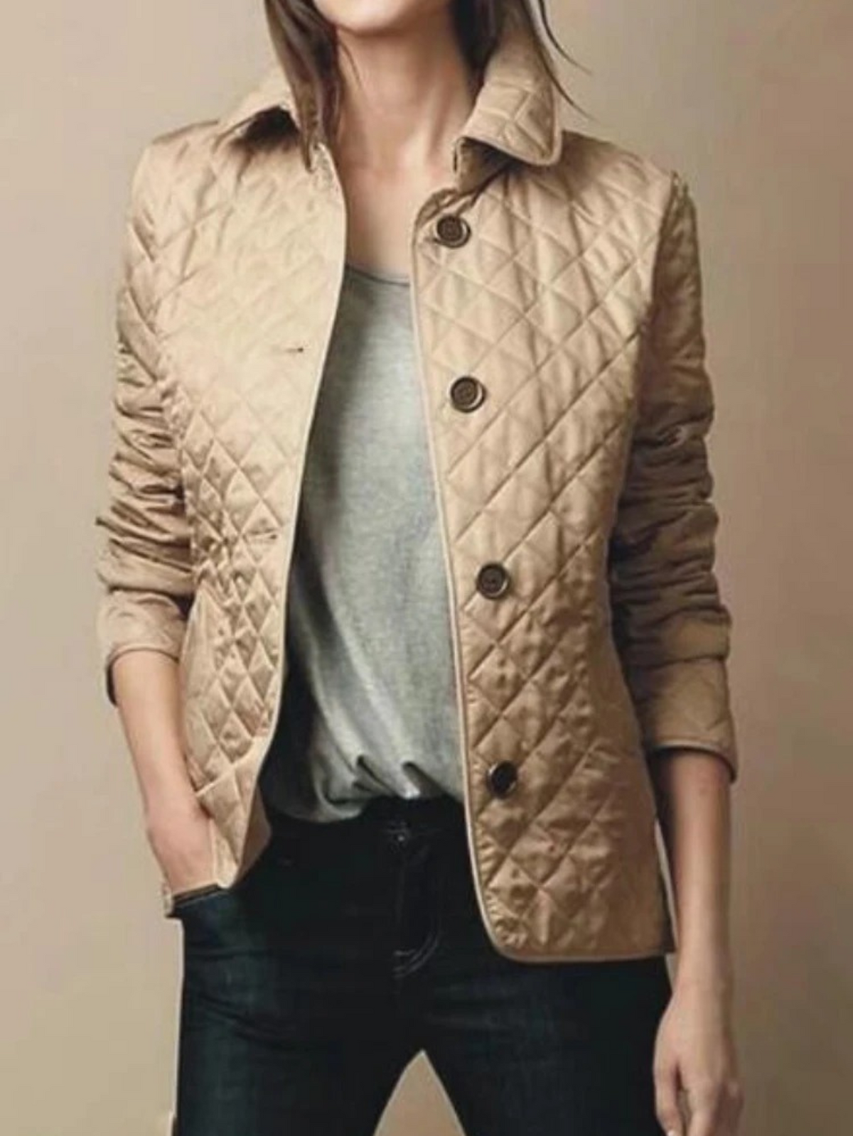 Women's Quilted Down Jacket, Zip-Up - view 3