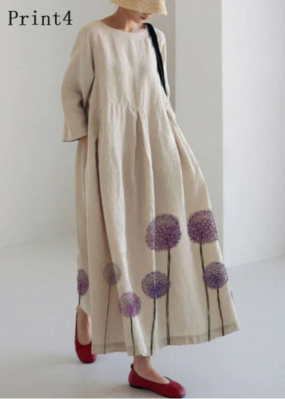 Saramine | Patchwork Cotton Midi Dress with Side Pockets — image 9
