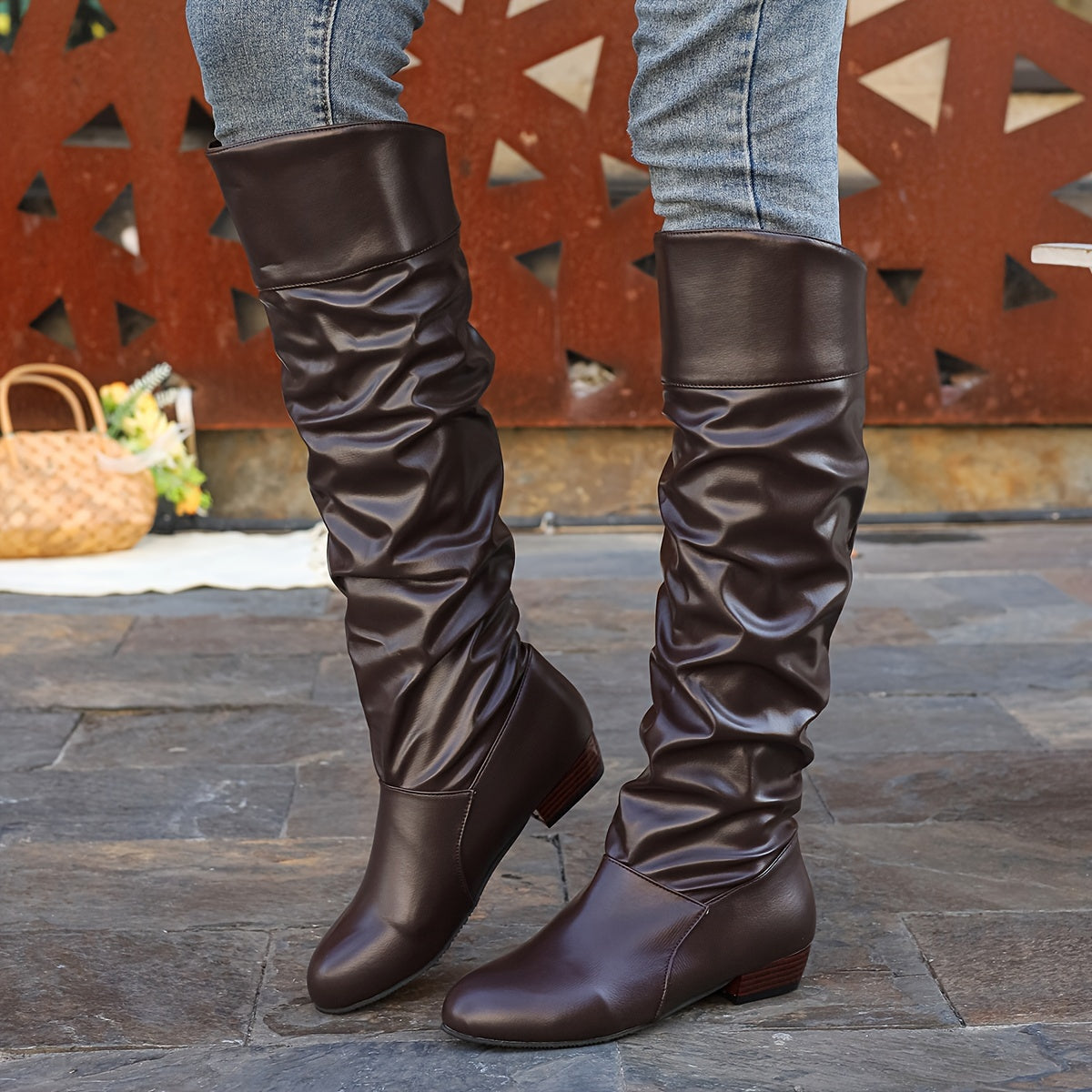 Women's Slouched Knee-High Boots - view 3