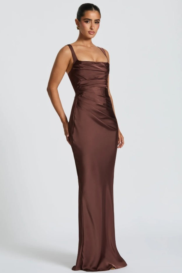 Wervane brown dress detail