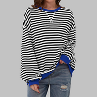 Corvina | Striped long-sleeve round neck top