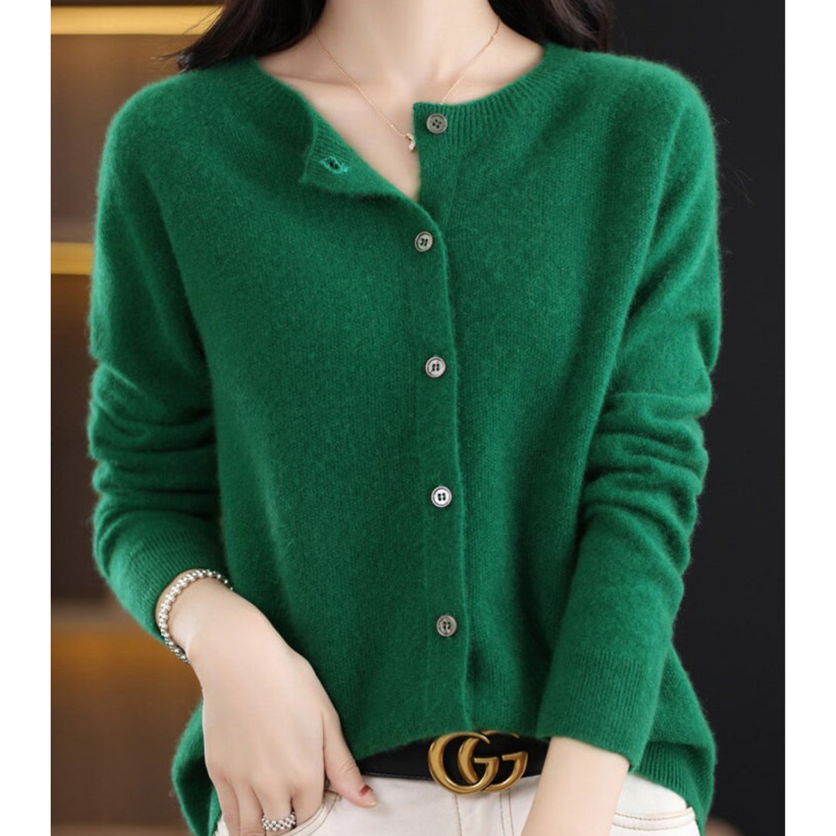 Women's Cashmere Cardigan, Knitted - view 12