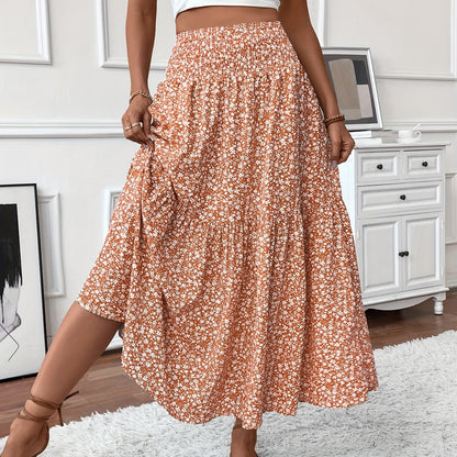 Florimne | Women's Floral Print Midi Skirt — image 2