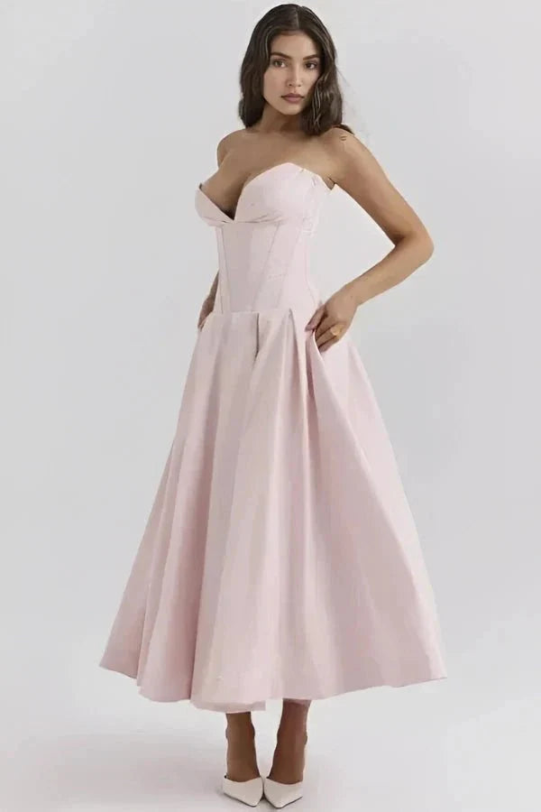 Solvera | Women's Corset Bodice Midi Dress — image 2