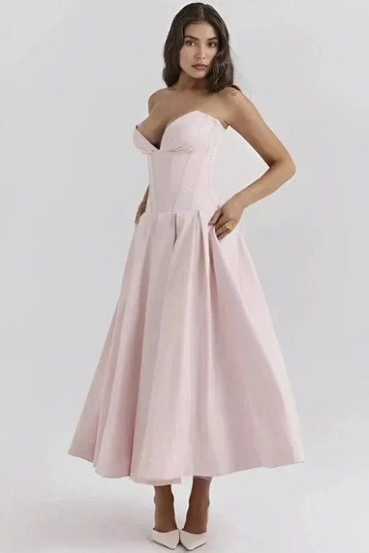 Solvera | Women's Corset Bodice Midi Dress — image 2