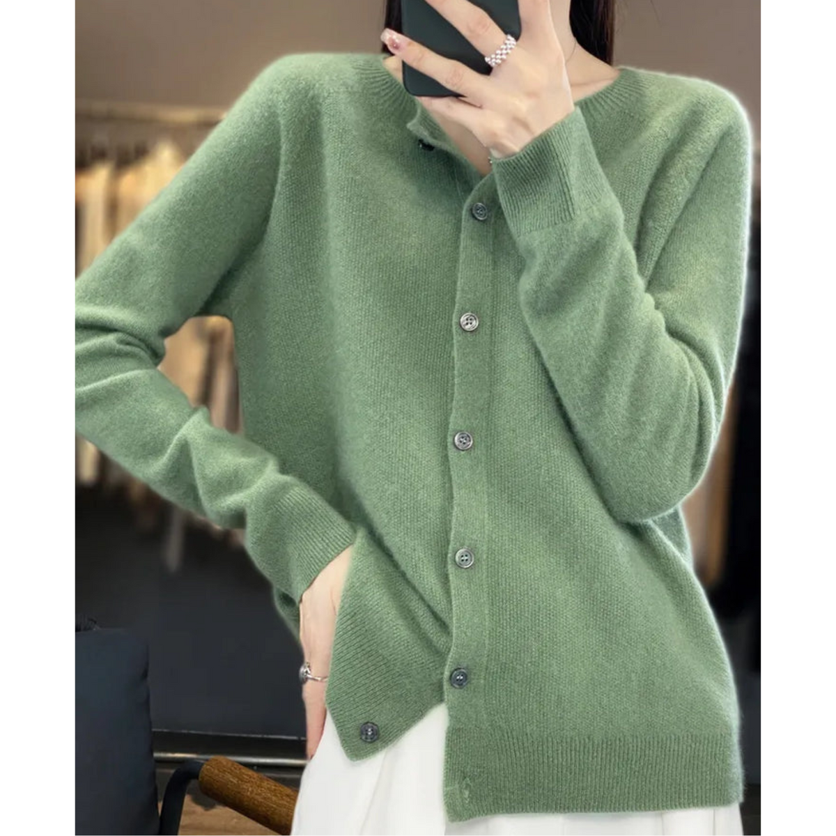Women's Cashmere Cardigan, Knitted - view 13