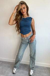 Delaney | Glitter Jeans Trousers