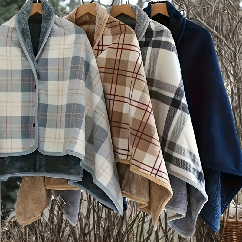 Women's Plaid Scarf, Winter Wrap - view 8