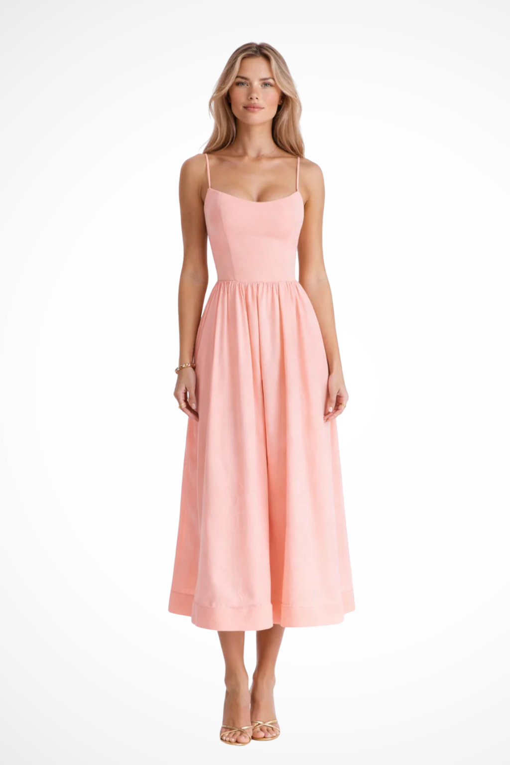 Belisse — midi dress pink