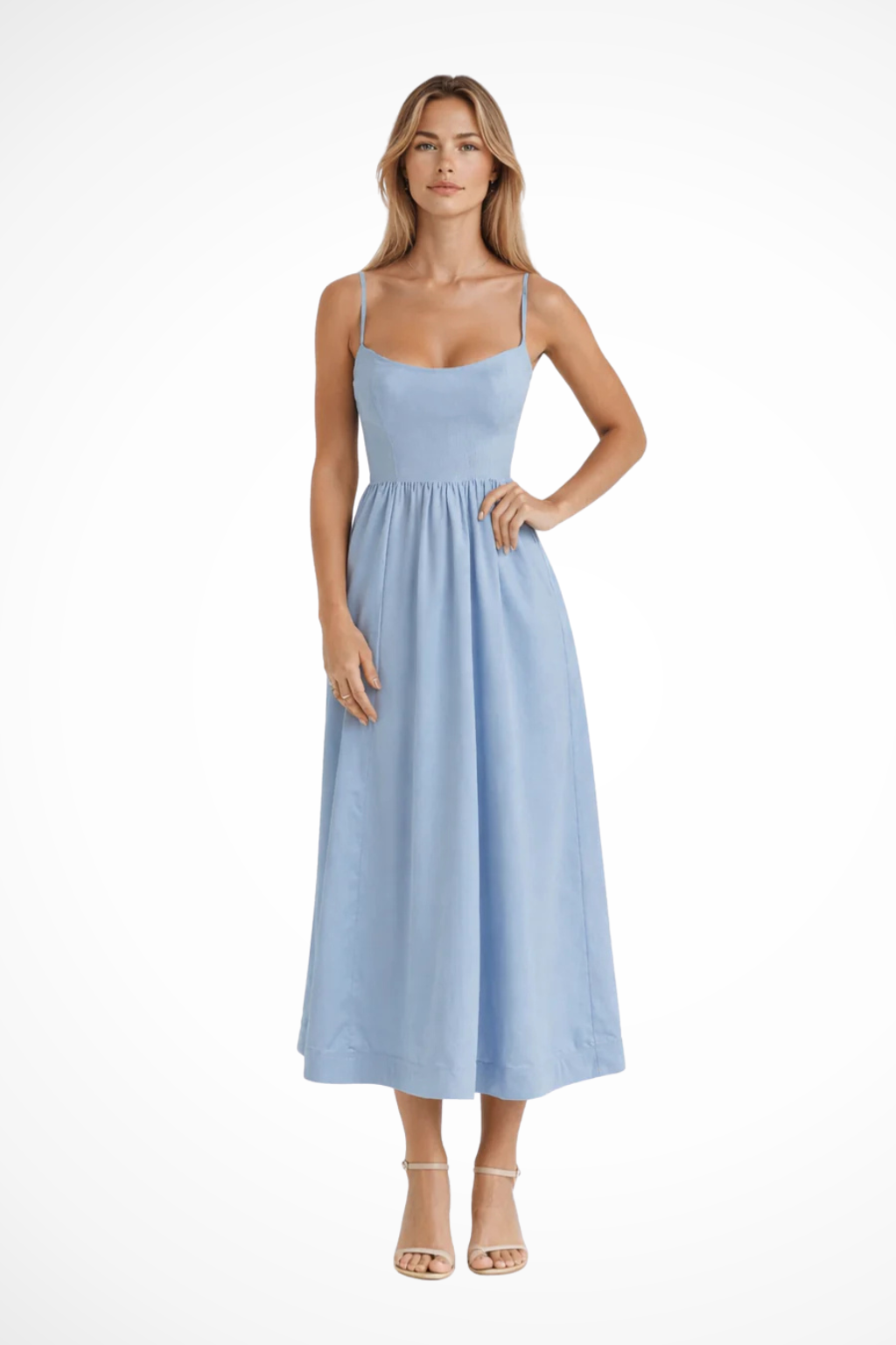 Belisse — midi dress light blue