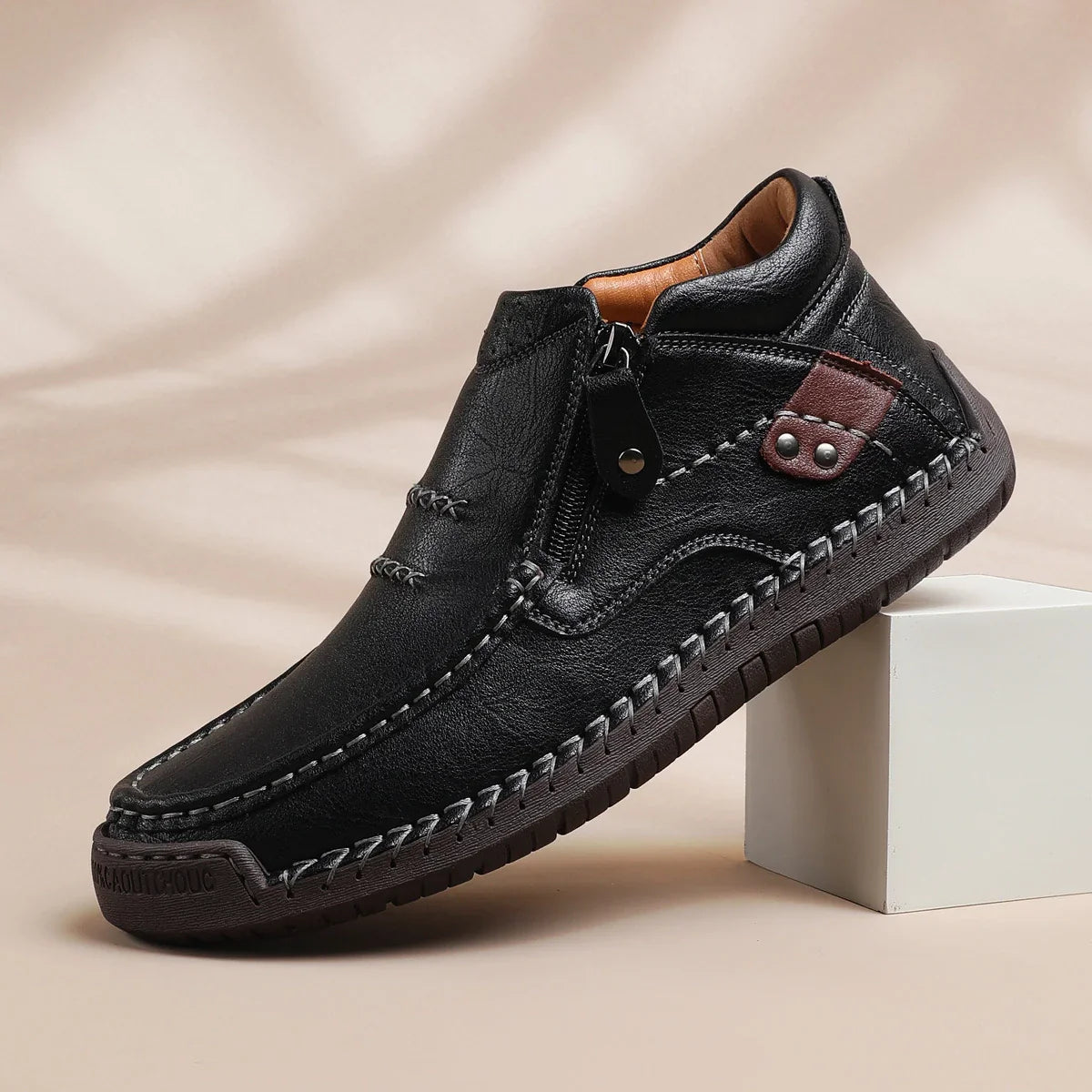 Tervek — men's leather loafers view 3