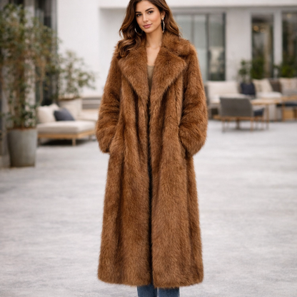 Aubrey | Elegante Cappotto in Pelliccia Finta