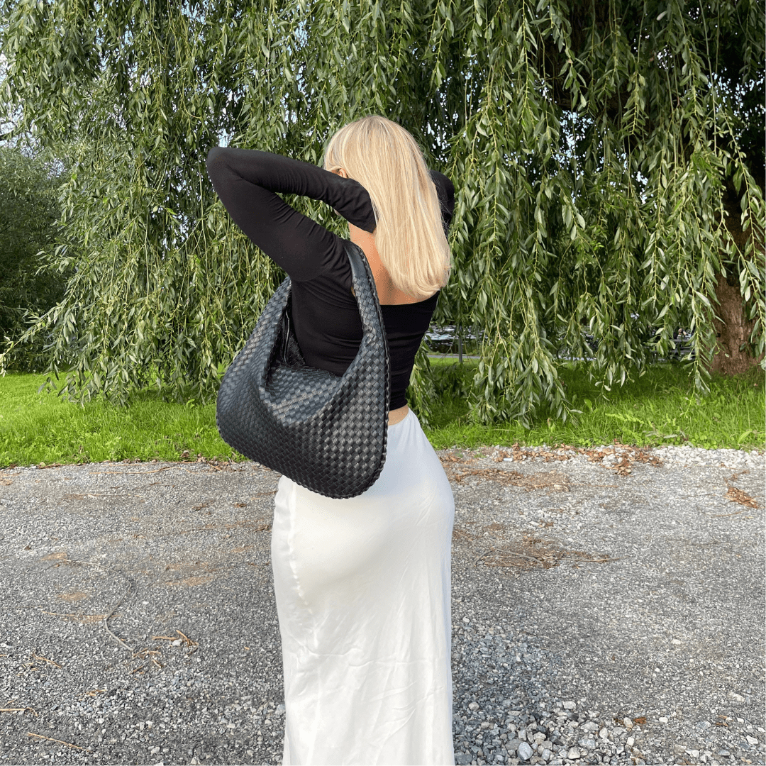 Bernaia | Woven Moon Bag