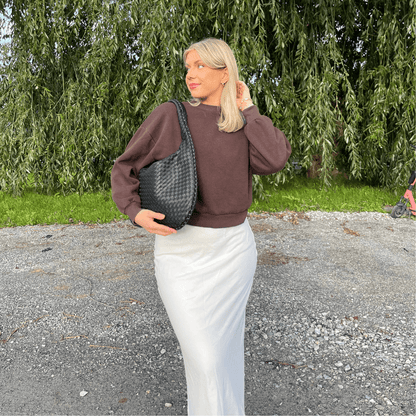 Bernaia | Woven Moon Bag