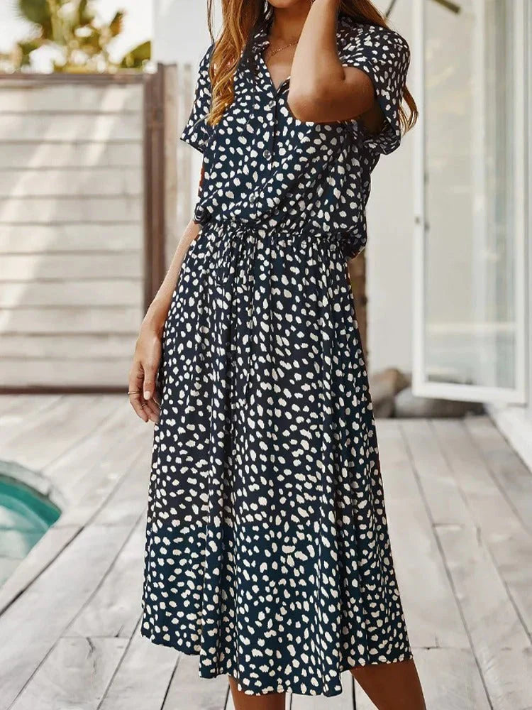 Corvelle dark blue dress full length