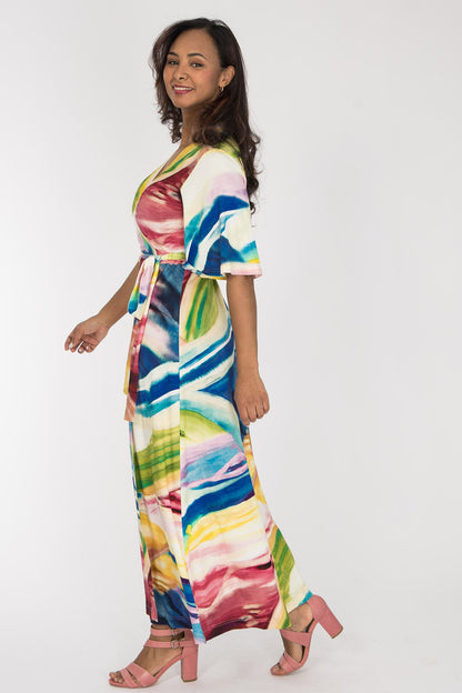 Beleria — wrap maxi dress view 4