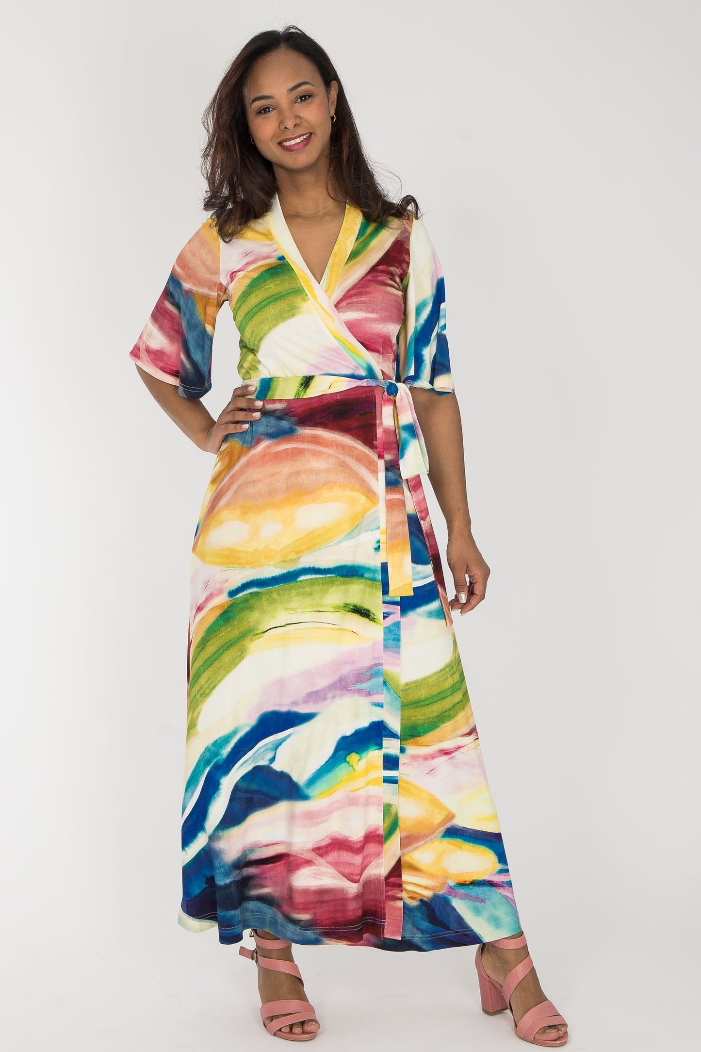 Beleria — wrap maxi dress