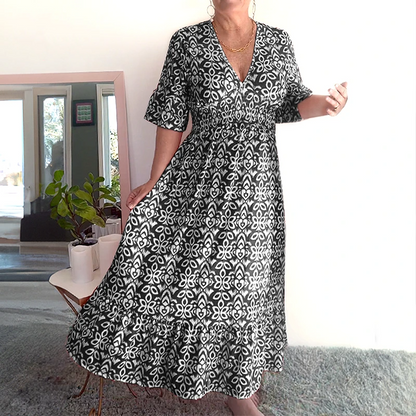 Morvaine boho wrap dress - detail