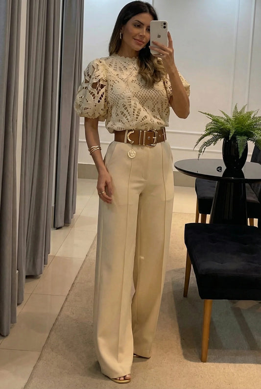 Channel | Elegant Women’s Blouse And Trousers Set For Refined Styling